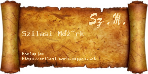 Szilasi Márk névjegykártya